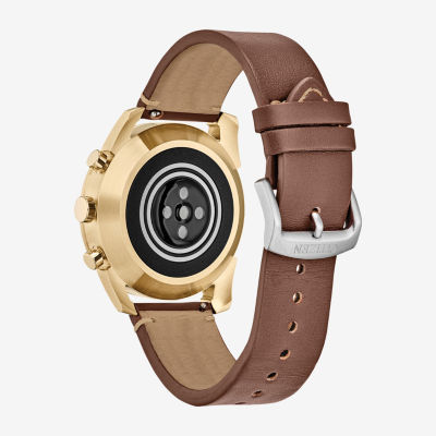 Citizen Mens Chronograph Brown Leather Smart Watch Jx2012-09e