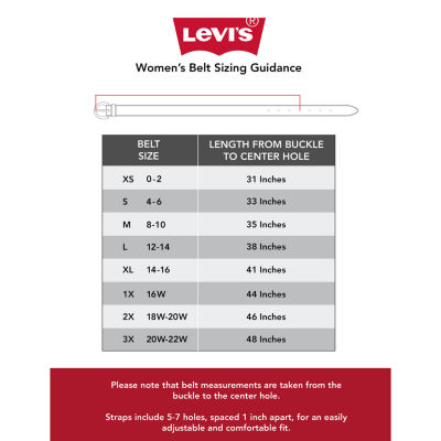 Levi's 34mm Round Centerbar Laser Cut Detail Womens Belt