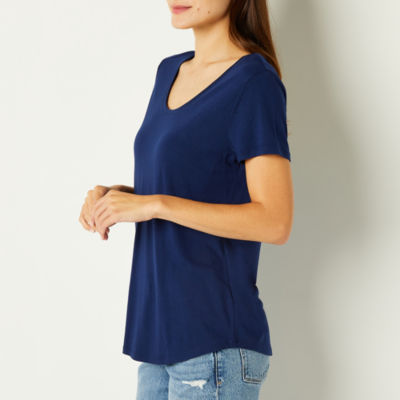 a.n.a Womens Tall Scoop Neck Short Sleeve T-Shirt