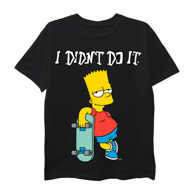 Little & Big Boys Crew Neck Short Sleeve The Simpsons Graphic T-Shirt