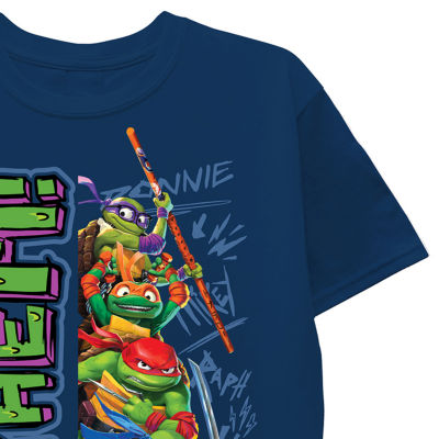 Little & Big Boys Crew Neck Short Sleeve Teenage Mutant Ninja Turtles Graphic T-Shirt