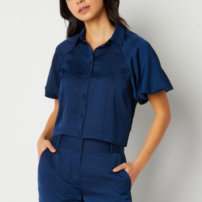 Ryegrass Womens Short Sleeve Blouse JCPenney