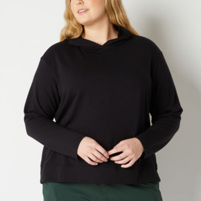 Xersion EverUltra Womens Long Sleeve Quarter-Zip Pullover Plus