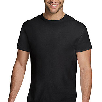 Hanes Ultimate Comfort Flex Fit Mens 4 Pack Short Sleeve Crew Neck Moisture  Wicking T-Shirt, Color: Black Gray - JCPenney