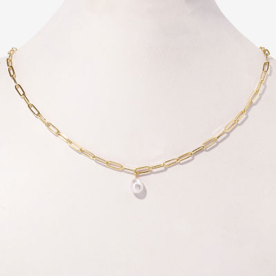 Bijoux Bar Delicates Womens Simulated Pearl Pendant Necklaces