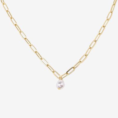 Bijoux Bar Delicates Womens Simulated Pearl Pendant Necklaces