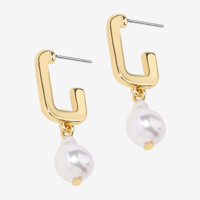 Bijoux Bar Simulated Pearl Drop Earrings