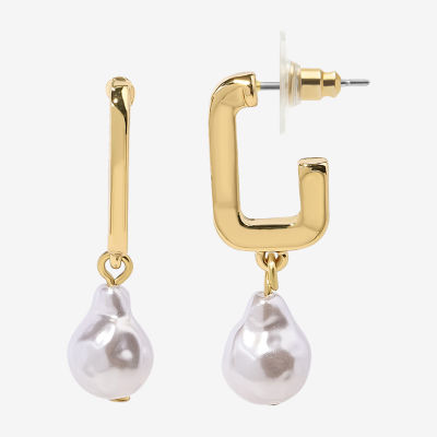 Bijoux Bar Delicates Simulated Pearl Drop Earrings