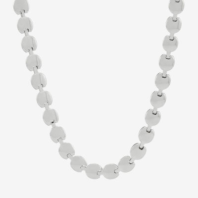 Made In Italy Womens Sterling Silver 18 Inch Link Necklace
