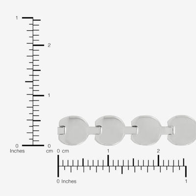 Made In Italy Womens Sterling Silver 18 Inch Link Necklace