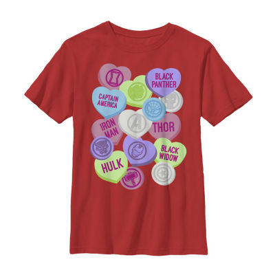 Disney Collection Little & Big Kid Boys Crew Neck Short Sleeve Avengers Graphic T-Shirt