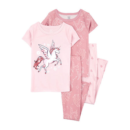 Carter's Little & Big Girls 4-pc. Pajama Set, 6, Pink