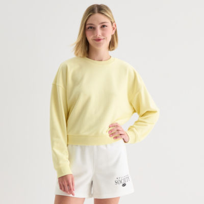 Xersion Womens French Terry Crew Neck Long Sleeve Sweatshirt