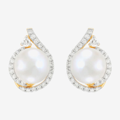 Limited Quantities! 3/8 CT. T.W. Genuine White 14K Gold 14.9mm Stud Earrings