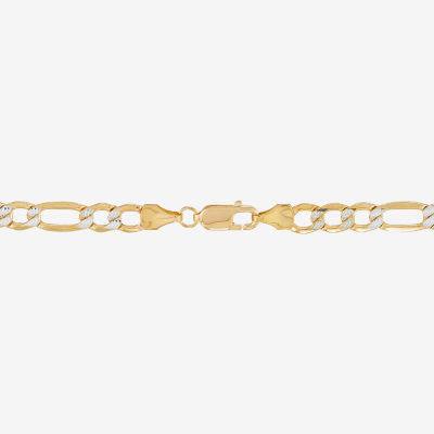 Made in Italy Womens 10K Gold 24 Inch Figaro Chain Necklace
