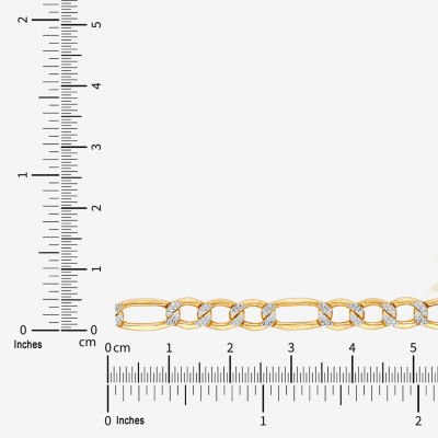 Made in Italy Womens 10K Gold 24 Inch Figaro Chain Necklace