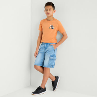 Thereabouts Cargo Little & Big Kid Boys Adjustable Waist Denim Short
