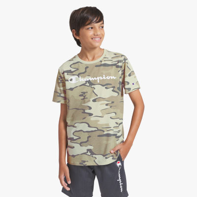 Champion Big Kid Boys Round Neck Short Sleeve Regular Fit Graphic T-Shirt