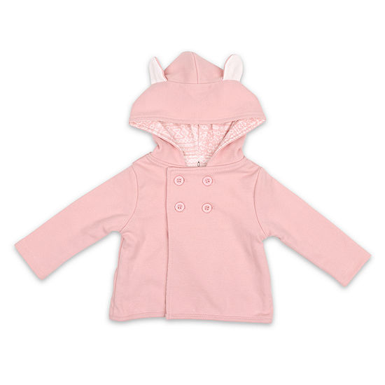 The Peanutshell Pink Bunny Baby Girls Midweight Jacket