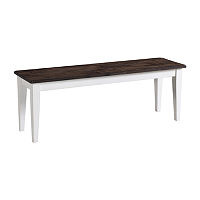 Landry Dining Bench, One Size, White
