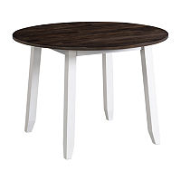 Landry Dining Collection Round Wood-Top Dining Table, One Size, White