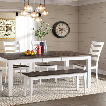 Landry 6-Piece Dining Set, One Size, White