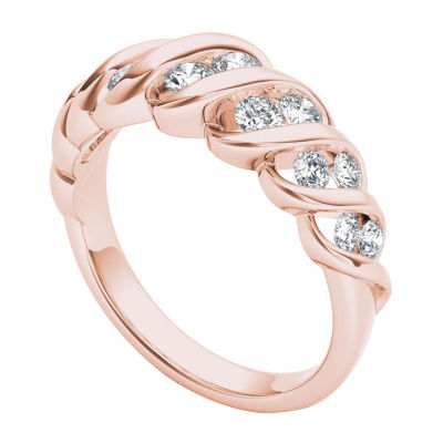 Womens 3.5MM 3/4 CT. T.W. Natural White Diamond 14K Gold Anniversary Band