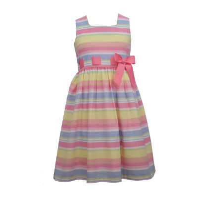 Bonnie Jean Little Big Girls Sleeveless Striped A Line Dress