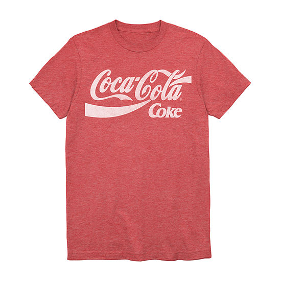 Classic Coca Cola Mens Crew Neck Short Sleeve Regular Fit Graphic T-Shirt