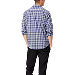 Dockers Signature Comfort Flex Mens Classic Fit Long Sleeve Plaid Button-Down Shirt