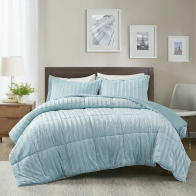 Madison Park Duke Faux Fur Mini Comforter Set