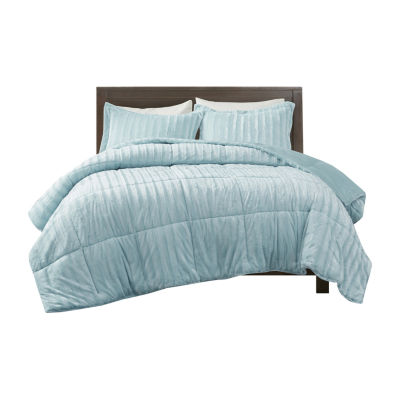 Madison Park Duke Faux Fur Mini Comforter Set