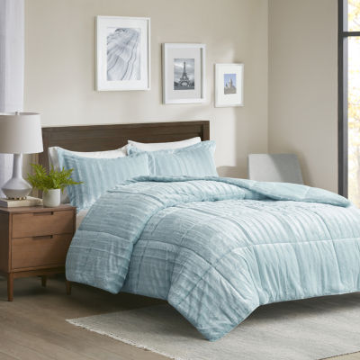 Madison Park Duke Faux Fur Mini Comforter Set