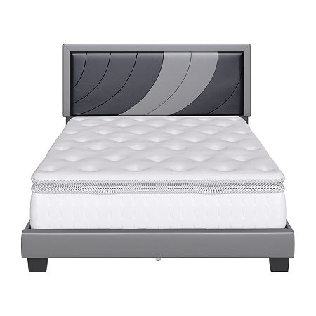 Brendal Upholstered Platform Bed, One Size, Black