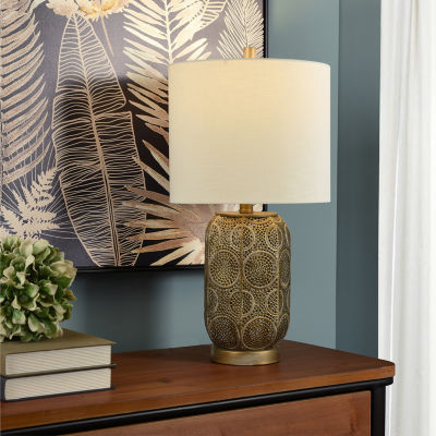 Collective Design By Stylecraft Pierced Gold Metal Table Lamp