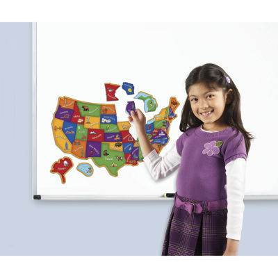 Learning Resources Magnetic U.S. Map Puzzle Magnetic Discovery Toy
