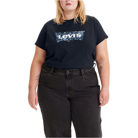  Levi's Womens Plus Crew Neck Short Sleeve T-Shirt