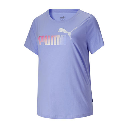  Puma Plus Womens Crew Neck Short Sleeve Graphic T-Shirt