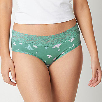Women's organic hipster with lace trim