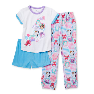Little & Big Girls 3-pc. Squishmallows Pajama Set