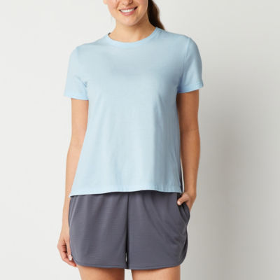 Xersion Womens Cotton Crew Neck Short Sleeve T-Shirt