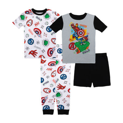 Disney Collection Little & Big Boys 4-pc. Avengers Marvel Pajama Set