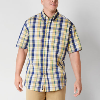 U.S. Polo Assn. Big and Tall Mens Classic Fit Short Sleeve Plaid Button-Down Shirt