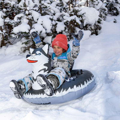 Pool Candy Artic Husky Inflatable Kids Snow Sled