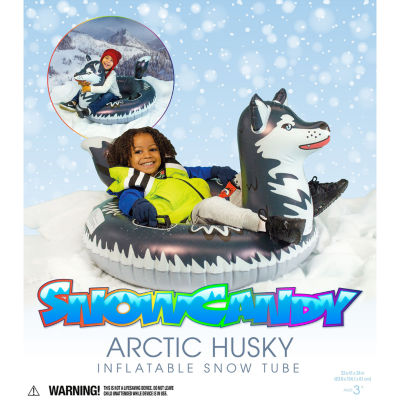 Pool Candy Artic Husky Inflatable Kids Snow Sled