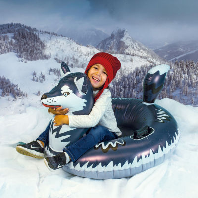 Pool Candy Artic Husky Inflatable Kids Snow Sled