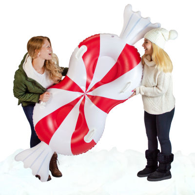 Pool Candy Peppermint Rider Inflatable Snow Sleds