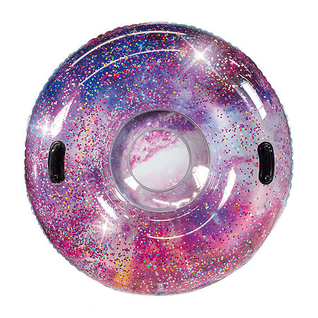 Pool Candy Glitter Galaxy Deep Space Snow Sled, One Size, Multiple Colors