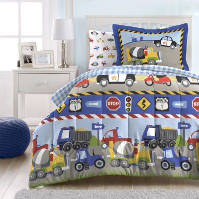 Dream Factory Trains and Trucks Complete Bed Set