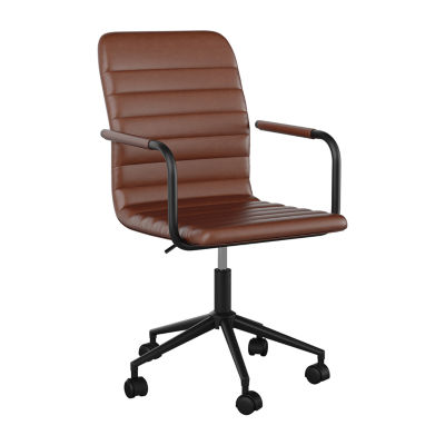Martha Stewart Taytum 360Â° Office Chair, One Size, Brown